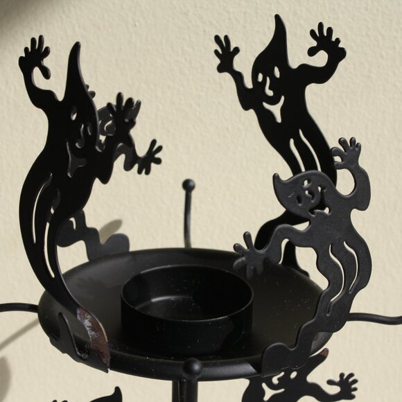 Vintage Partylite Spooky Ghosts Goblins Candle Holder tea light holder Halloween - Picture 3 of 5